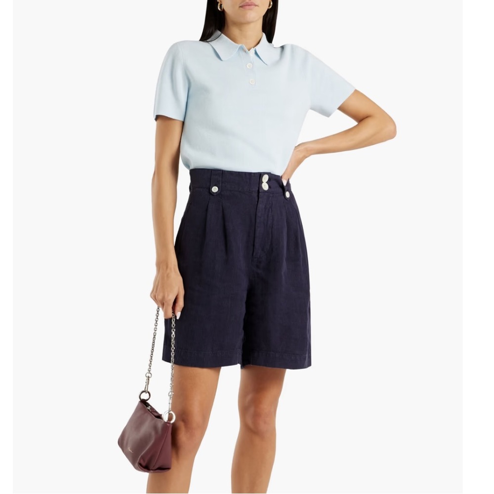 Alex Mill Drill Pleated Linen Shorts